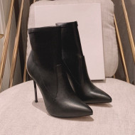 Casadei Leather High-Heel Ankle Boots 12cm Black 2021