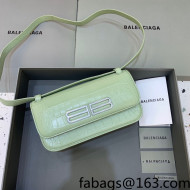 Balenciaga Gossip Small Bag in Light Green Extra Supple Crocodile Embossed Calfskin 2021
