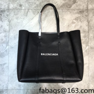 Balenciaga Everyday Medium Tote Bag in Black Grained Calfskin 2022 