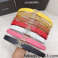Chanel Calfskin Belt 3cm with Crystal Chain CC Buckle 2022 98