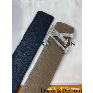 Louis Vuitton Calf Leather Belt 4cm with LV Buckle Black/Green/Silver 2022 031142