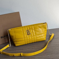 Burberry Small Quilted Lambskin Soft Lola Shoulder Bag Yellow 2022 804622