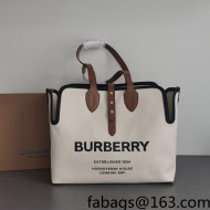 Burberry Medium Canvas Tote bag White/Brown 2022 031826