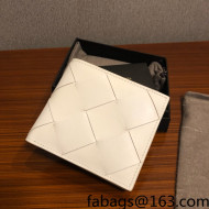 Bottega Veneta Maxi-Woven Fold Wallet White 2022
