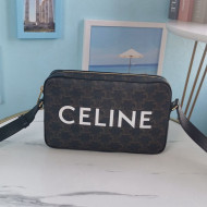 Celine Triomphe Canvas Camera Bag with CELINE Print 194502 Brown 2022