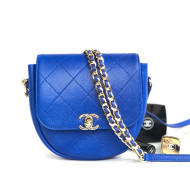 Chanel Lambskin Mini Messenger Bag AS0143 Yoyal Blue 2021 