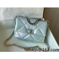 Chanel 19 Iridescent Lambskin Small Flap Bag AS1160 Light Blue 2021 42
