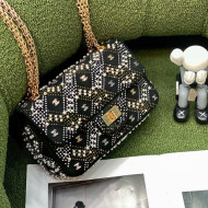 Chanel Velvet & Pearl Mini 2.55 Handbag AS0874 Black 2021