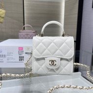 Chanel Lambskin Clutch with Chain AP2682 White 2022