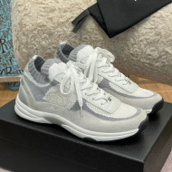 Chanel Knit and Suede Sneakers G38750 White 2022 032517