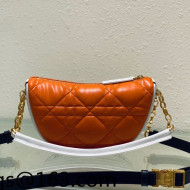 Dior Small Vibe Hobo Bag in Orange Cannage Lambskin M8022 2022