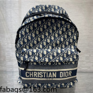 Dior DiorTravel Backpack in Blue Dior Oblique Jacquard 2022 28