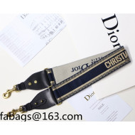 Dior 'Christian Dior' Embroidered Strap Blue/Beige 2022 42