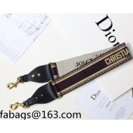 Dior 'Christian Dior' Embroidered Strap Burgundy/Beige 2022 43