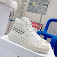 Dior Walk'n'Dior Star High-top Sneakers in White Dior Étoile Embossed Lambskin and Calfskin 2022