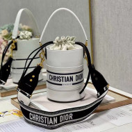 Dior Small Bucket Bag in Smooth Calfskin White 2022 6300