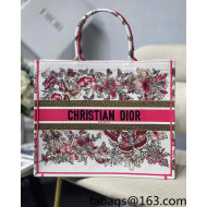 Dior Medium Book Tote Bag in Multicolor Butterfly Embroidery 2022 031630