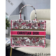 Dior Medium Book Tote Bag in Multicolor Butterfly Embroidery 2022 83