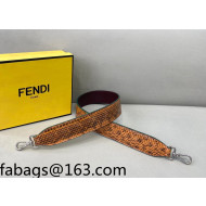 Fendi Strap You Snakeskin-Like Leather Shoulder Strap Yellow 2022
