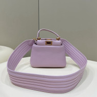 Fendi Peekaboo Iconic XS Bag in Soft Lambskin Purple 2022 8328 