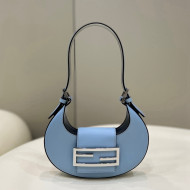 Fendi Cookie Leather Hobo Mini Bag Light Blue 2022 8556