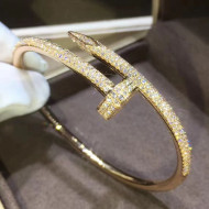 Cartier Yellow Gold Nologo Juste un Clou Bracelet with Diamonds, Classic 10