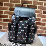 Gucci Men's Bestiary GG Canvas Backpack Bag with Bees ‎495563 Black 2021 