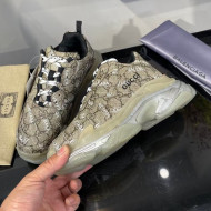 Gucci The Hacker Project Triple S Sneakers Beige/Silver 2021 74