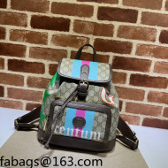Gucci Geometric Print GG Canvas Backpack Bag 674147 Beige/Multicolor 2022