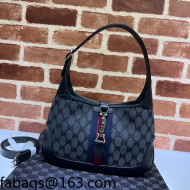 Gucci x Balenciaga BB Canvas Small Hobo Bag 680118 Black 2022