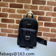 Gucci Off The Grid GG Nylon Sling Backpack ‎658631 Black 2022