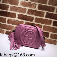 Gucci Soho Small Leather Interlocking G Tassel Disco Camera Bag 308364 Fuchsia Pink 2019