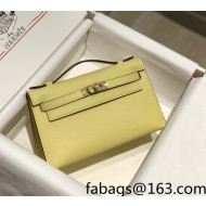 Hermes Kelly Pochette Bag 22cm Chick Yellow/Gold 2022 19