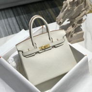 Hermes Birkin 30cm Bag in Togo Calfskin White/Gold 2022