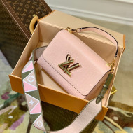Louis Vuitton Twist MM Bag in Epi Leather M59028 Rose Jasmin Pink 2021