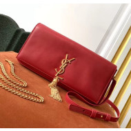 Saint Laurent Smooth Leather Kate 99 Tassels Shoulder Bag 604276 Red 2020