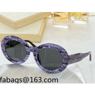 Balenciaga Round Sunglasses BB0073 Purple 2022