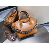 Givenchy Mini Antigona Chain Bag in Box Leather Brown 2022