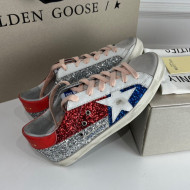 Golden Goose GGDB Super-Star Sneakers in Multicolor Glitter with Star 2022 07