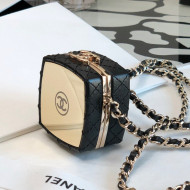 Chanel Mirror Lambskin Clutch Evening Bag AP2425 Black/Gold 2021