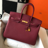 Hermes Birkin Bag 35cm in Togo Leather Burgundy 2021