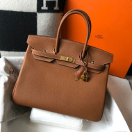 Hermes Birkin Bag 35cm in Togo Leather Golden Brown 2021