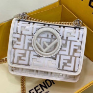 Fendi Kan I Transparent Small Flap Bag White 2019