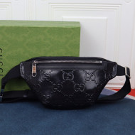 Gucci GG Embossed Belt Bag 658582 Black 2021