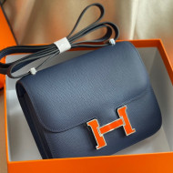 Hermes Constance Bag with Enamel Buckle 18cm in Epsom Leather Navy Blue 2021 02