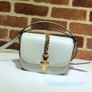 Gucci Sylvie 1969 Mini Shoulder Bag with Chain 615965 White 2020