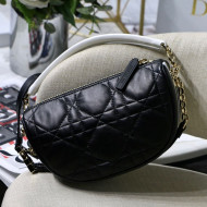 Dior Small Vibe Hobo Bag in Black Cannage Lambskin M8022 2022