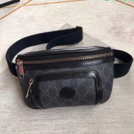 Gucci Canvas Belt Bag with Interlocking G 682933 Black 2021