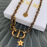 Dior CD Necklace Aged Gold 03 2021