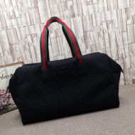 Gucci GG Canvas Duffle Travel Bag 146310 Black 2021